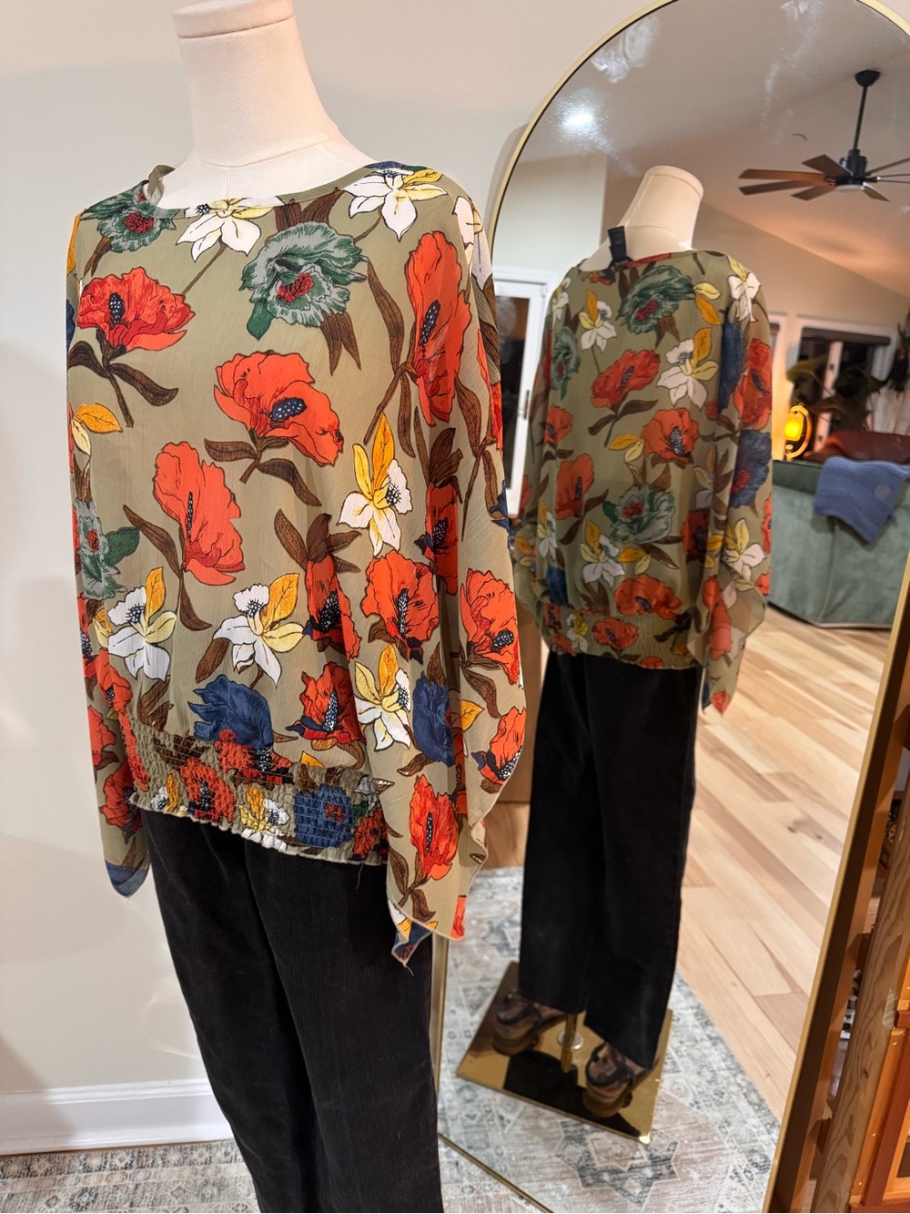 Ali miles floral boho blouse